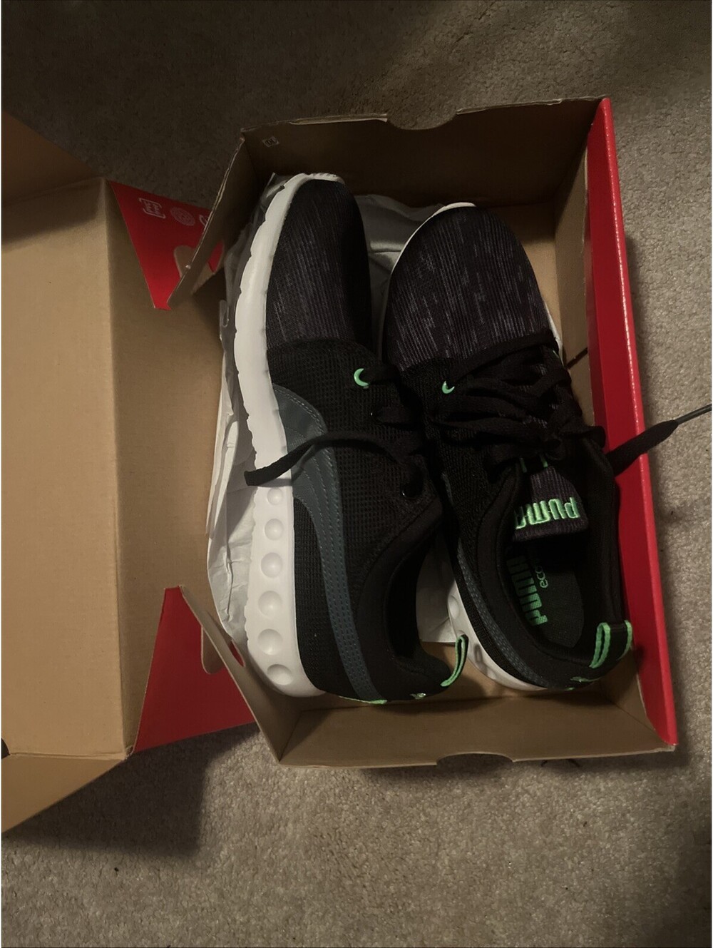 Puma Men’s Athletic Running Shoes Size 8.5 Black